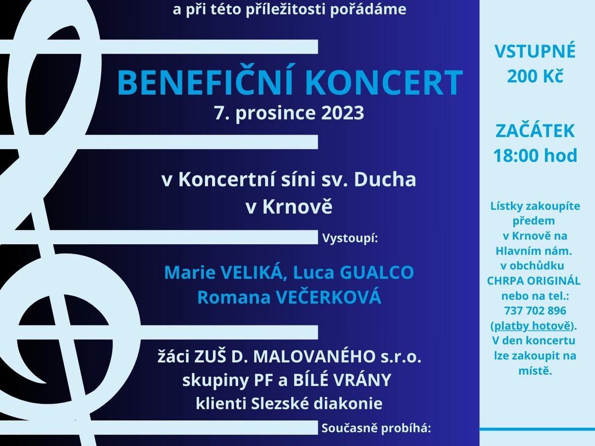 Před námi je benefiční koncert v Krnově!