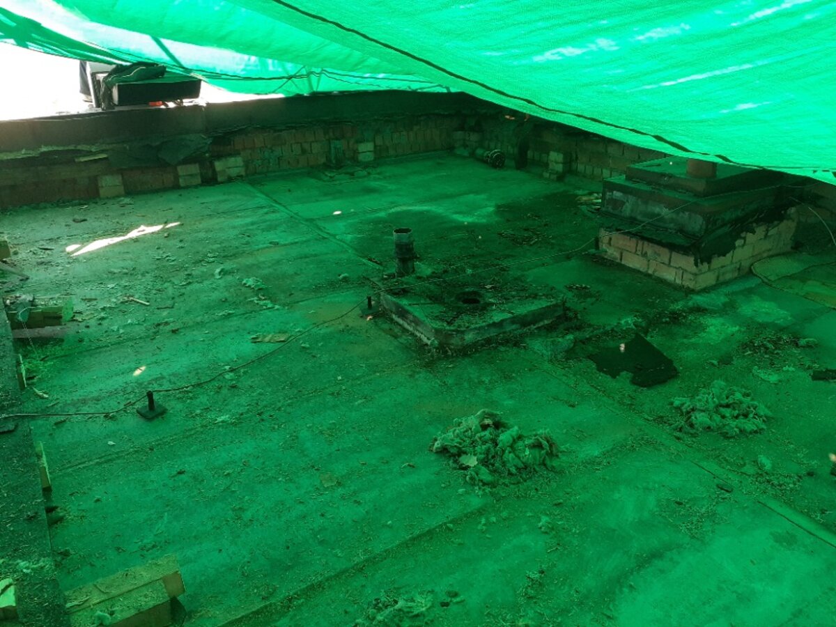 Průběh rekonstrukce střechy na středisku BETHEL Třinec