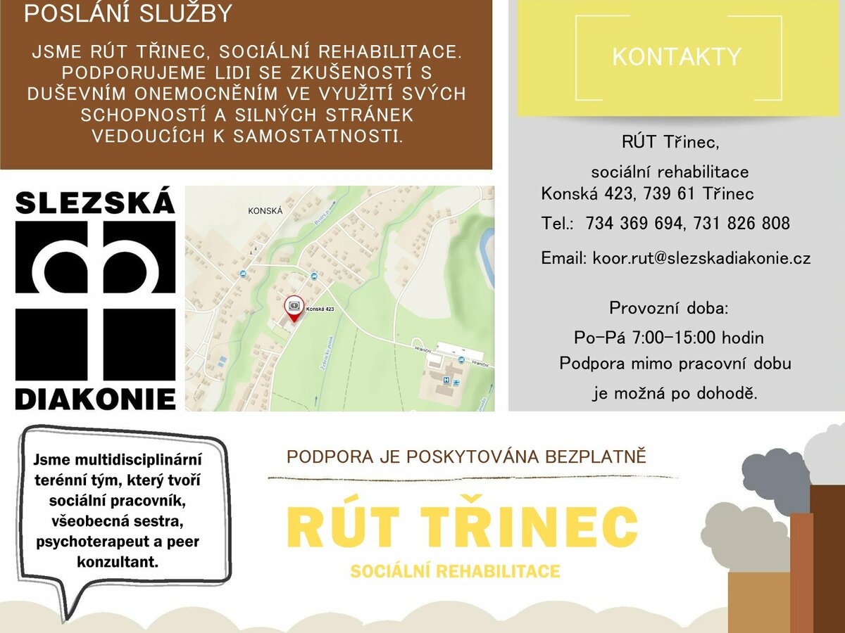 letáček služby RÚT Třinec, 1. str.