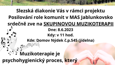 Pozvánka na skupinovou muzikoterapii