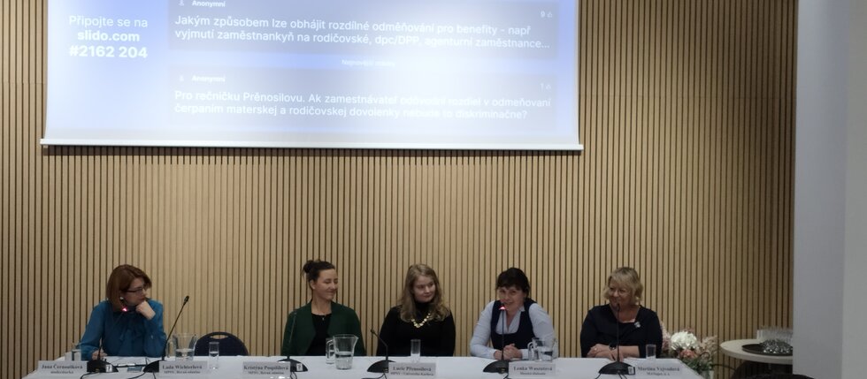 Lenka Waszutová na konferenci v rámci projektu Rovná odměna Lenka Waszutová na konferenci v rámci projektu Rovná odměna