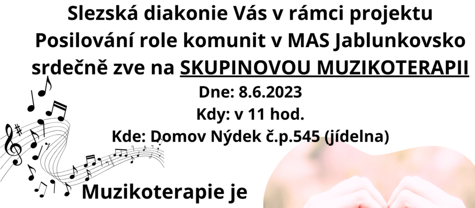 Pozvánka na skupinovou muzikoterapii